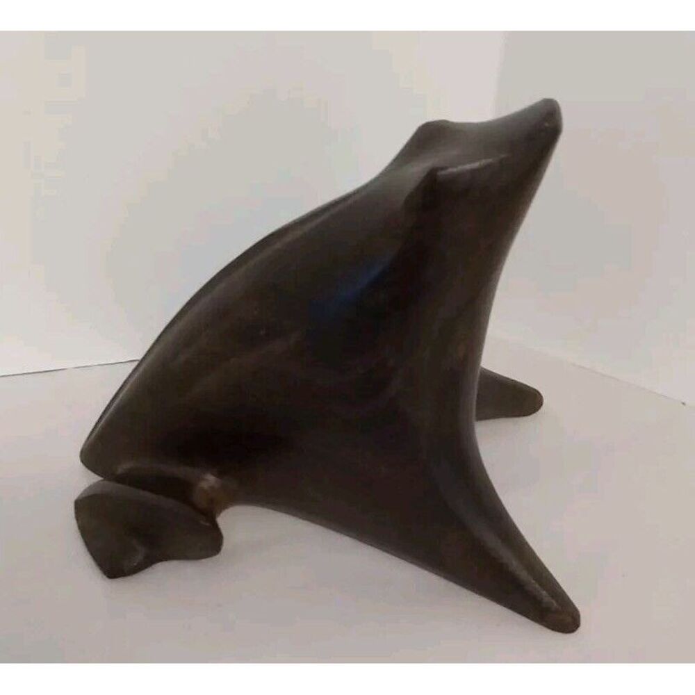 Frog Mexican Hand Carved Frog Wood Grain Handmade Folk Art Sculpture